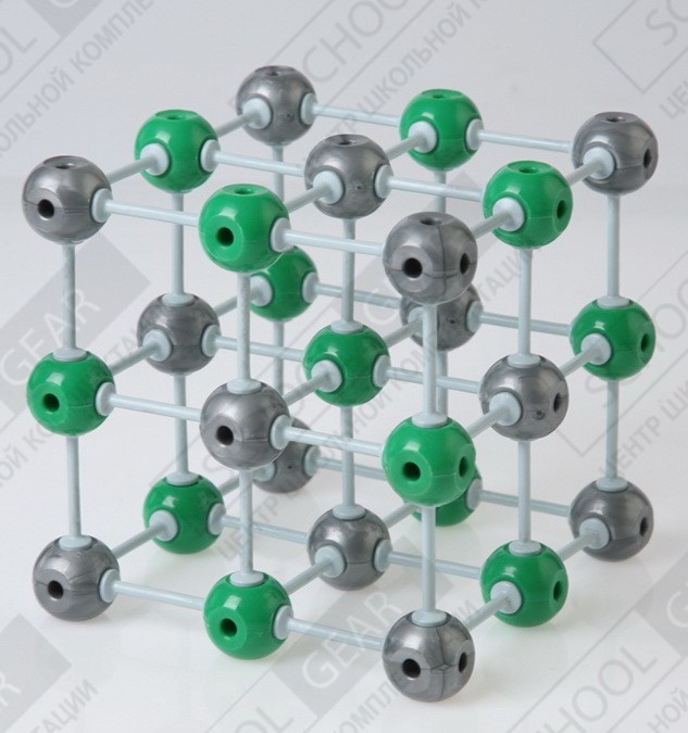 Демонстрационная модель "Кристаллическая решетка Поваренная соль NaCl ...