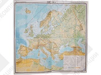 Учебная карта "Европа" (физическая) для средней школы