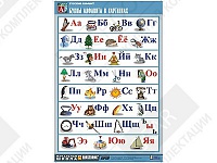 Таблица демонстрационная "Русский алфавит в картинках" (100х140)