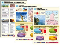Комплект таблиц по географии раздаточный "Регионы России"
