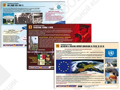 Комплект таблиц по истории раздаточный "Новейшая история" (цветной, ламинированный А4, 10 шт.) Комплект таблиц по истории раздаточный "Новейшая история" (цветной, ламинированный А4, 10 шт.)