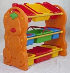 Стеллаж детский с ящиками для игрушек