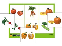 Лото ''Овощи'' (4 планшета, 24 карт., цвет., ламинир.)