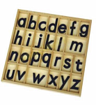 Малый подвижный алфавит чёрный, печатные буквы
