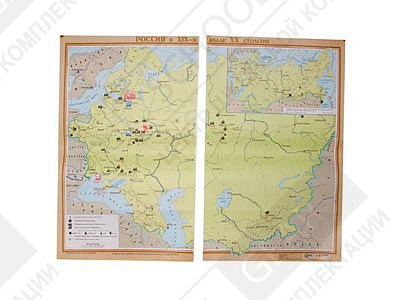 Учебная карта "Россия в19 - нач. 20 столетия"