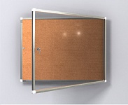 Информационная доска (Витрина со стеклом, рабочая поверхность - пробка)1000x750